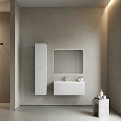 Sancos Тумба с раковиной Snob R 1.0 100 L bianco раковина Element 101 чаша слева CN7003L – фотография-5