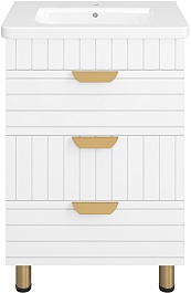 Brevita Тумба с раковиной Gloster 60 белая – фотография-1