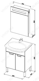 Aquanet Зеркальный шкаф "Мерлин 60" – фотография-4