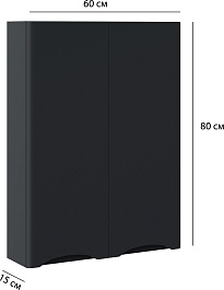 Vivon Шкаф навесной Ostin 60 черный матовый – фотография-10