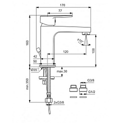 Vidima Смеситель HYPE BA396AA для раковины – фотография-2