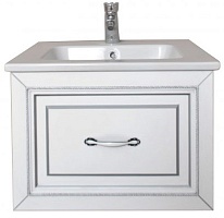 Атолл Тумба для умывальника Валери 60 белая/серебро
