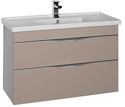 Aquanet Тумба с раковиной "Эвора 100" капучино – фотография-1