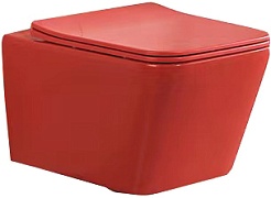 SantiLine Унитаз подвесной SL-5007MR красный матовый – фотография-1