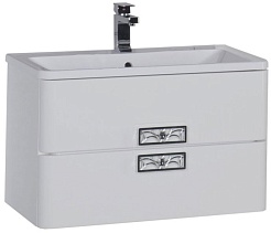 Aquanet Тумба с раковиной Паллада 80 белая – фотография-1