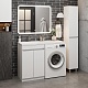 Onika Мебель для ванной Милтон Нова 120 L под стиральную машину белая – картинка-15