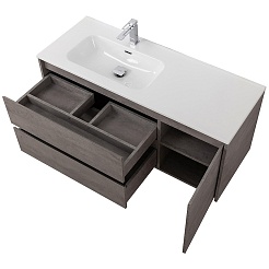 BelBagno Тумба под раковину Kraft 100 L подвесная Cemento Grigio – фотография-7