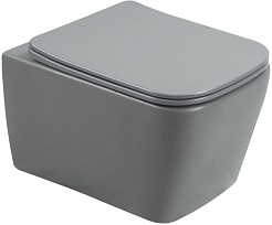 Esbano Унитаз Tiron-C подвесной безободковый серый матовый – фотография-1