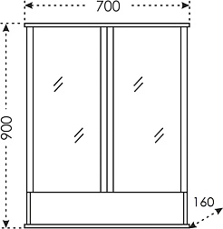 СанТа Мебель для ванной Вегас 70 подвесная белая – фотография-17