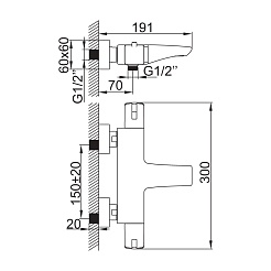 Iddis Смеситель для ванны MONET MONSB00i74 с термостатом – фотография-2