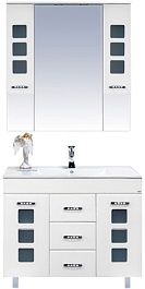 Misty Мебель для ванной Квадро 105 белая  – фотография-1