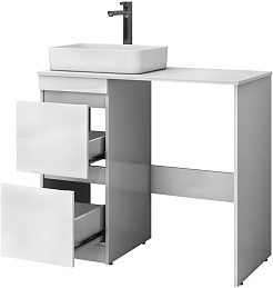 Vigo Мебель для ванной Urban 400-0-2 под стиральную машину белая – фотография-6