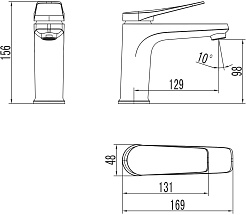 Lemark Смеситель для раковины Bronx LM3706GM графит – фотография-8