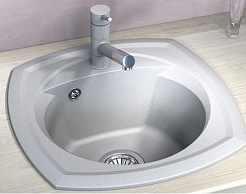 Florentina Мойка гранитная Корсика грей – фотография-2