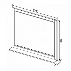 Aquanet Зеркало Бостон 100 М белое – фотография-5