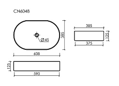 Ceramicanova Мебельная раковина Element 60 CN6048 белая – фотография-9