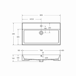 BelBagno Тумба с раковиной Molveno-46 80 подвесная legno bianco – фотография-13