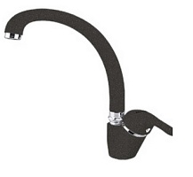 Florentina Смеситель "Омега AV" черный для кухонной мойки