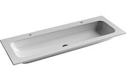 Ceramicanova Мебельная раковина Grace 121 CN7016 для двоих белая – фотография-1