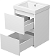 Misty Тумба под раковину Алиса 40 подвесная белая – фотография-9