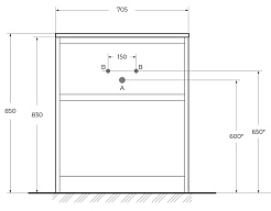 BelBagno Тумба с раковиной Kraft 39 70 напольная  Rovere Tabacco с раковиной BB-8099-3-70 – фотография-11