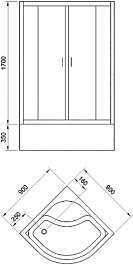 Royal Bath Душевой уголок RB 90СK-C-CH 100х100х205 – фотография-2