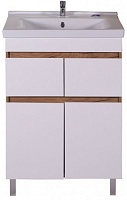 ASB-Mebel Тумба с раковиной Марко 60-2.2 белый/дуб золотой