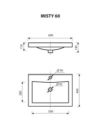 Misty Тумба с раковиной Джулия QVATRO 60 подвесная салатовая – фотография-3
