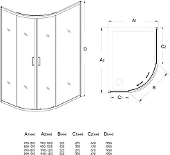 Veconi  Душевой уголок Rovigo RV-03 120x90 – фотография-3