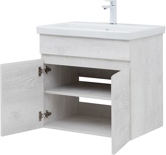 Aquanet Тумба с раковиной Оптима 70 бетон пайн – фотография-8