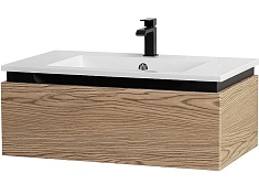 Cezares Тумба с раковиной Slider 80 подвесная дуб тангент