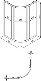 Triton Душевой уголок Альфа-хром 100/100 Щ0000052960 – фотография-2