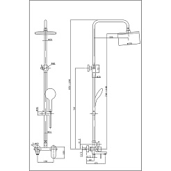 Azario Душевая стойка Arizona Round AZ-20BR черная – фотография-5