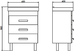 Comforty Тумба с раковиной Никосия 60Н дуб белый – фотография-14
