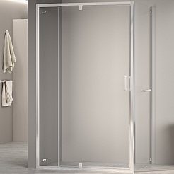 RGW Душевой уголок Passage PA-078-1 (PA-008 + Z-060-2) 80x80 профиль хром стекло прозрачное – фотография-1