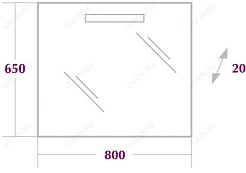 Onika Зеркало для ванной Олимп 80.1 – фотография-2