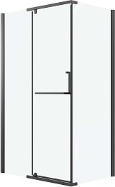 Grossman Боковая стенка Pragma 80x195 профиль черный матовый стекло прозрачное – фотография-2