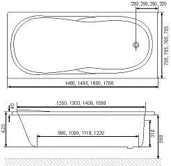 Excellent Акриловая ванна Sekwana 170x75 – фотография-4