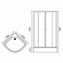 Royal Bath Душевой уголок RB 100HK-T-CH 100x100x1980 – фотография-6
