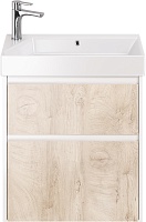 Dreja Тумба с раковиной Slim 65 подвесная белая/дуб кантри