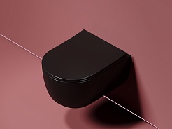 Ceramicanova Подвесной унитаз Modena Rimless CN6063MB чёрный матовый – фотография-6