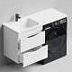 Водолей Мебель для ванной под стиральную машину Смайл 120 L подвесная белая – картинка-17