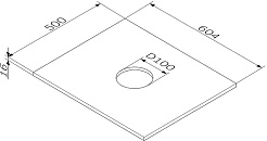 Am.Pm Столешница Func 60x50 темное дерево – фотография-3