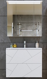 Бриклаер Мебель для ванной Кристалл 70 белая – фотография-1