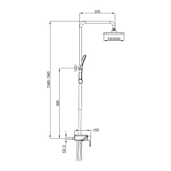 Gappo Душевая стойка G96 G2496-10 белая/хром – фотография-5