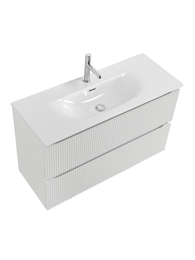 BelBagno Тумба с раковиной Uno mini 100 подвесная Bianco Opaco с раковиной BB-8099-3-100 – картинка-13