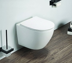 Azario Унитаз подвесной Grado AZ-0046 безободковый белый – фотография-2