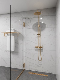 Milacio Душевая система Ultra MCU.151.SS золото брашированное – фотография-8