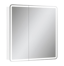 Equil Зеркальный шкаф Soldi 80 белый софт – фотография-1