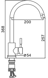 Frap Смеситель для кухни F40899-2 серый – фотография-4